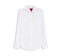 HUGO Slim-Fit Hemd aus elastischem Baumwoll-Mix - Style Kenno, 50484023 Weiß 45