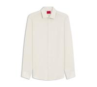 HUGO Slim-Fit Hemd aus gewaschenem Satin - Style Kenno, 50539769 Weiß 38