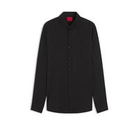 HUGO Slim-Fit Hemd aus Gewebe mit Jacquard-Muster - Style Kenno, 50570331 Schwarz 38