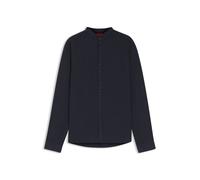 HUGO Slim-Fit Hemd aus Leinen-Canvas - Style Elvory, 50490740 Dunkelblau XS