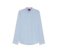 HUGO Slim-Fit Hemd aus Leinen-Canvas - Style Elvory, 50490740 Hellblau S