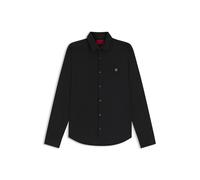 HUGO Freizeithemd mit Knopfleiste Modell 'Ermo' in Black, Größe L