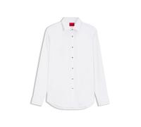 HUGO Slim-Fit Hemd aus strukturierter Baumwoll-Popeline - Style Kamir, 50566484 Weiß 43