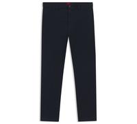 HUGO Slim-Fit Hose aus elastischer Baumwoll-Gabardine - Style David251D, 50530886 Dunkelblau 32/32