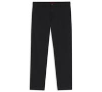 HUGO Slim-Fit Hose aus elastischer Baumwoll-Gabardine - Style David251D, 50530886 Schwarz 31/32