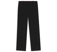 HUGO Slim-Fit Hose aus Krepp-Gewebe mit D-Ring-Detail - Style Hilando-3, 50561514 Schwarz 42