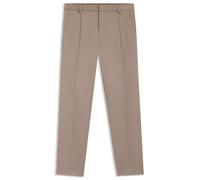 HUGO Slim Fit Bundfaltenhose aus Baumwoll-Mix Modell 'GENRICH' in Hellbraun, Größe 54