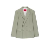 HUGO Slim-Fit Jacke aus Woll-Mix mit Popeline-Struktur - Style Henry244F1X, 50547347 Hellgrün 46