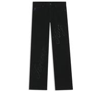 HUGO Slim-Fit Jeans aus Denim mit Strass-Logo - Style Gamera_B, 50546333 Schwarz 29/32