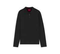 HUGO Slim-Fit Poloshirt aus merzerisierter Baumwolle - Style Dimerslong, 50568866 Schwarz L