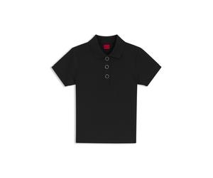 HUGO Slim-Fit Poloshirt mit Metallknöpfen - Style Dereyel, 50564395 Schwarz S