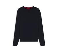 HUGO Slim-Fit Pullover aus Baumwolle mit Logo-Detail - Style San Cassius-C2, 50553588 Dunkelblau M