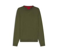 HUGO Slim-Fit Pullover aus Baumwolle mit Logo-Detail - Style San Cassius-C2, 50553588 Olive XL