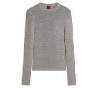 HUGO Slim-Fit Pullover aus Woll-Mix mit Kaschmir - Style Sallya, 50569405 Hellgrau L