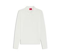 HUGO Slim-Fit Strick-Poloshirt mit Logo auf der Rückseite - Style San Pippo-CV, 50532050 Weiß M