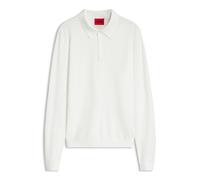HUGO Slim-Fit Strick-Poloshirt - Style San Pippo-CV, 50532050 Natur XL