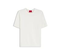 HUGO Herren Strickpullover San Carl-CV Slim-Fit, kurze Ärmel, Natur, XXL