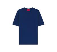HUGO Slim-Fit Strickpullover mit kurzen Ärmeln - Style San Carl-CV, 50536693 Blau XL