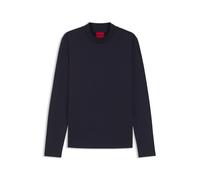 HUGO Slim-Fit T-Shirt aus merzerisierter Baumwolle mit Stehkragen - Style Dimersolo, 50544281 Dunkelblau XL