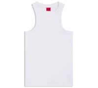 HUGO Slim-Fit Tanktop aus elastischem Baumwoll-Mix - Style The Plain Tank, 50515651 Weiß M