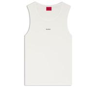 HUGO Slim-Fit Tanktop aus Stretch-Baumwolle mit kontrastfarbenem Logo - Style Dapota, 50563744 Natur XL