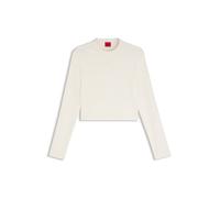 HUGO Slim-Fit Top aus Jersey mit gesticktem Stack-Logo - Style Dafilomena_3, 50518378 Weiß XS