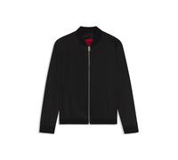 HUGO Slim-Fit Twill-Jacke mit Reißverschluss - Style Ukashi232X, 50554844 Schwarz 48