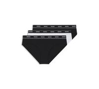 HUGO Slips aus Stretch-Baumwolle im Dreier-Pack - Style TRIPLET BRIEF STRIPE, 50469657 Weiß / Schwarz XS