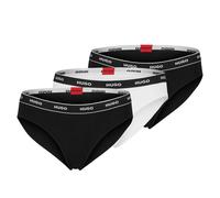 Hugo - Slips für Damen, Stretch, Baumwolle (3er-Pack) (Schwarz/Weiß) XS
