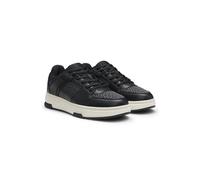 HUGO Sneakers aus Kunstleder mit Monogramm-Detail - Style Yarrow_tenn_mepulg, 50548544 Schwarz 40