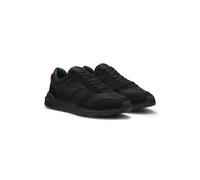 HUGO Sneakers aus Monogramm-Jacquard mit Besätzen aus Velourslederimitat - Style GO3_lgjq, 50573615 Schwarz 40