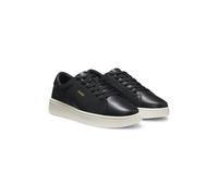 HUGO Sneakers aus Nappaleder mit goldfarbenem Logo - Style Neston_tenn_lt, 50563554 Schwarz 40