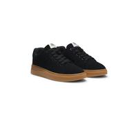 HUGO Sneakers aus Veloursleder mit gepolsterter Lasche - Style Lyzz_Tenn_pdsd, 50557844 Schwarz 41
