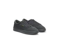 HUGO Sneakers aus Veloursleder mit goldfarbenem Folien-Logo - Style Neston_tenn_sd, 50563557 Dunkelgrau 43