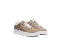 HUGO Sneakers aus Veloursleder mit Stack-Logo - Style Lyzz_Tenn_sdpu, 50563568 Hellbraun 38
