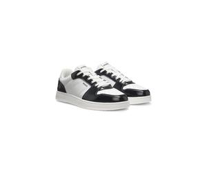 HUGO Sneakers im Colour-Block-Design mit Logo-Details - Style Hadrian_Tenn_npkbpl, 50548282 Weiß / Schwarz 35