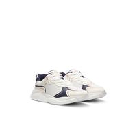 HUGO Sneakers mit Mesh-Detail und Zugschlaufe hinten - Style Leon_Runn_mepu, 50541578 Weiß / Dunkelblau 40