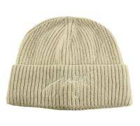 Beanie HUGO "Socialy Hat", Damen, weiß (open weiß 118), Materialmix, unifarben, casual, Mützen, mit Logostickerei (94284422-0) open weiß 118