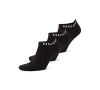 HUGO Three-pack of ankle socks with logo cuffs - Style 3P AS UNI CC W, 50516407 Schwarz 35-38