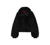 HUGO Softe Jacke aus Kunstfell mit Reißverschluss - Style Fabi-1, 50566073 Schwarz M