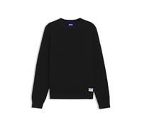 HUGO Strickpullover Sonnee – 100% Baumwolle, Rundhals, Rippstrickbündchen – Herren XL Schwarz