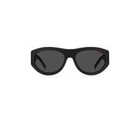 HUGO Sonnenbrille aus schwarzem Acetat mit 3D-Monogramm - Style HG 1254/S80757IR, 58109504 Schwarz ONESI