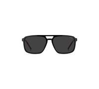 HUGO Sonnenbrille aus schwarzem Acetat mit Gummi-Logo - Style HG 1383/S80758IR, 58610186 Schwarz ONESI