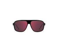 HUGO Sonnenbrille aus schwarzem Acetat mit rot getönten Gläsern - Style HG 1296/SOIT60AO, 58127138 Schwarz ONESI