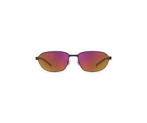 HUGO Sonnenbrille aus schwarzem Metall mit Cut-out-Logo - Style HG 1413/S00362MI, 58610293 Schwarz ONESI