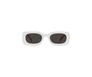 HUGO Sonnenbrille aus weißem Acetat mit abnehmbarem Slogan-Riemen - Style HG 1220/SVK652IR, 58107885 Weiß ONESI