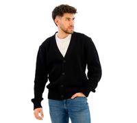 HUGO Relaxed-Fit Strickjacke mit Rippstruktur - Style Sonnick, 50543776 Schwarz S