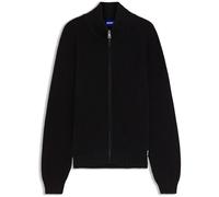 HUGO Zip-up relaxed-fit sweater in pure cotton - Style Sonzie, 50570281 Schwarz XL