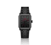 HUGO #Steeze rechteckige schwarz beschichtete Uhr mit schwarzem Zifferblatt - Style #STEEZE, 58858282 Schwarz ONESI