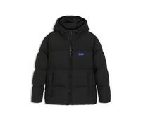 Hugo Blue Relaxed Fit Steppjacke mit Kapuze Modell 'BODO' in BLACK, Größe M